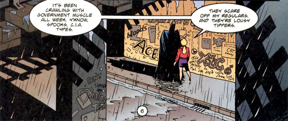 'Hh. Ace has been out destroying city property with his graffiti again. He won't be getting those Snausages tonight, then.'