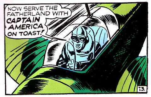 Captain America on toast, with a big bowl of Bucky-Wheat Cereal: it's part of your balanced World War! Captain America's Weird Tales