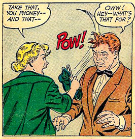She's got a Kryptonite brick in there, too.