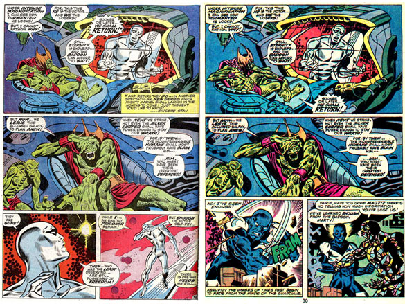 Norrin Radd later sued Roger Stern for plagiarism of his dialogue in that caption box.